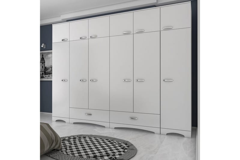 Miralis Garderobsskåp 245x226 cm - Vit - Förvaring - Skåp - Garderobsskåp