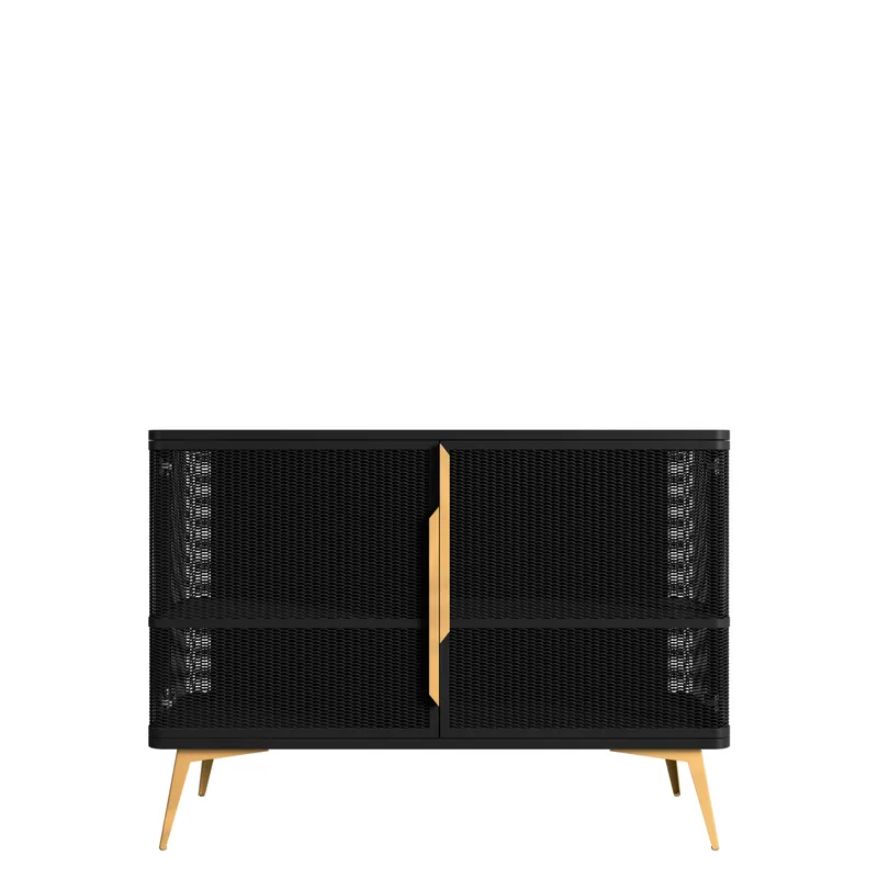 Mireva Skänk 120 cm, svart, guld