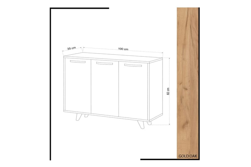 Mod Design Skänk - Trä/Vit - Förvaring - Skåp