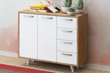 Mod Skänk 100 cm i Mörkt Trä - Vit|Brun - Förvaring - Förvaringsmöbler - Skänkar & sideboards