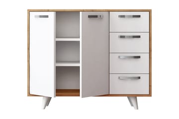 Mod Skänk 100 cm i Mörkt Trä - Vit|Brun - Förvaring - Förvaringsmöbler - Skänkar & sideboards