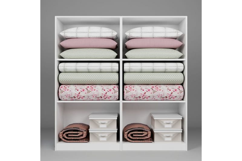 Nagouri Garderobsskåp 188x190 cm - Vit - Förvaring - Skåp - Garderobsskåp