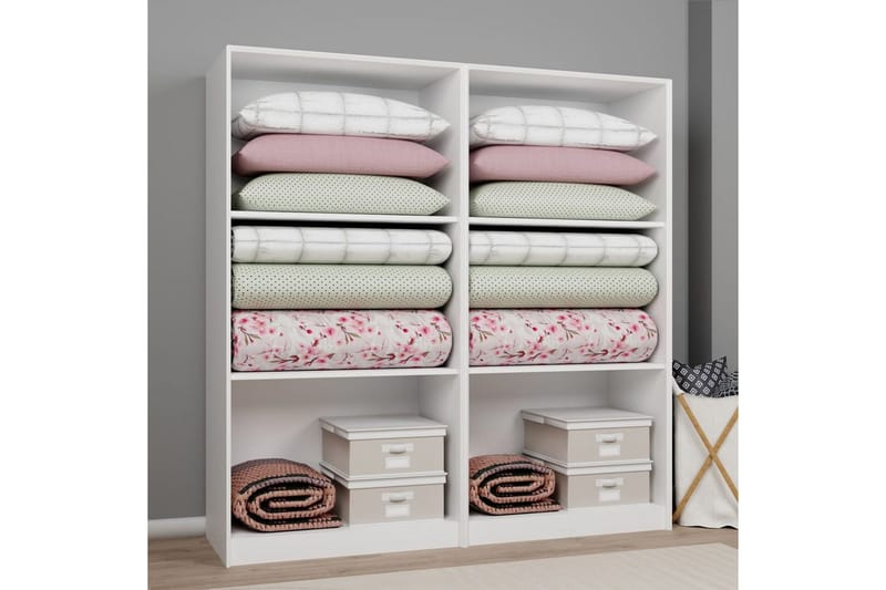 Nagouri Garderobsskåp 188x190 cm - Vit - Förvaring - Skåp - Garderobsskåp