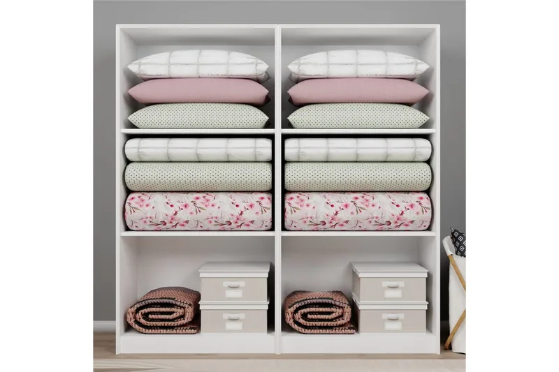 Nagouri Garderobsskåp 188x190 cm - Vit - Förvaring - Skåp - Garderobsskåp