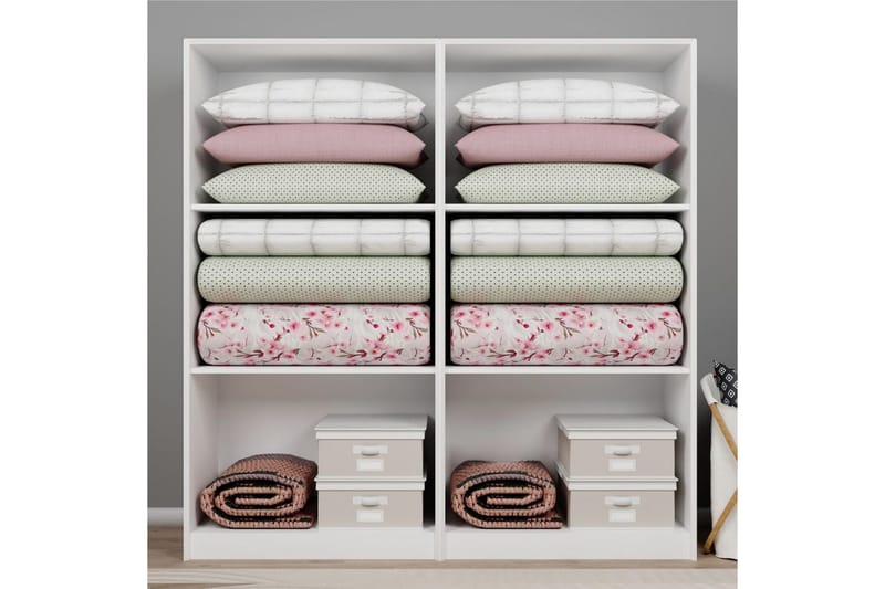 Nagouri Garderobsskåp 188x190 cm - Vit - Förvaring - Skåp - Garderobsskåp