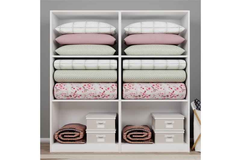 Nagouri Garderobsskåp 188x190 cm - Vit - Förvaring - Skåp - Garderobsskåp