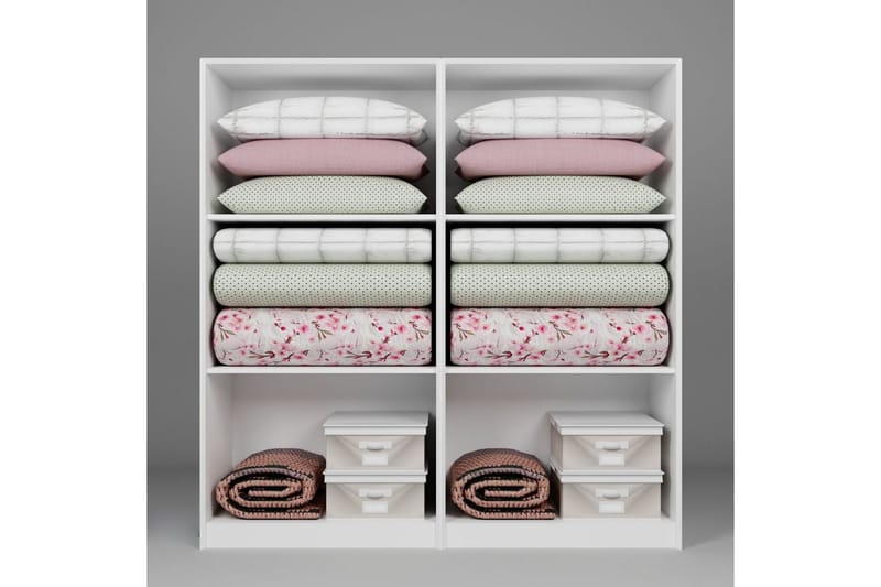 Nagouri Garderobsskåp 188x190 cm - Vit - Förvaring - Skåp - Garderobsskåp