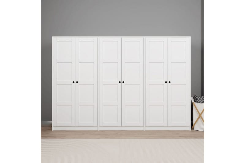 Nagouri Garderobsskåp 280x190 cm, Vit
