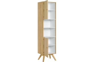 Nature Vitrinskåp 40 cm djup 50,5 cm bred 207,5 cm hög Trä Ek Glas - Natur - Förvaring - Skåp - Vitrinskåp