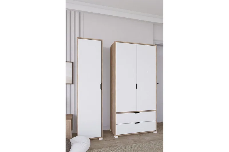 Nordhs Garderobsskåp 130x183 cm - Valnöt - Förvaring - Skåp - Garderobsskåp