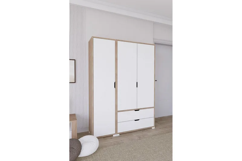 Nordhs Garderobsskåp 130x183 cm - Valnöt - Förvaring - Skåp - Garderobsskåp