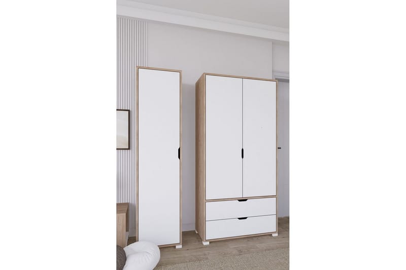 Nordhs Garderobsskåp 130x183 cm - Valnöt - Förvaring - Skåp - Garderobsskåp