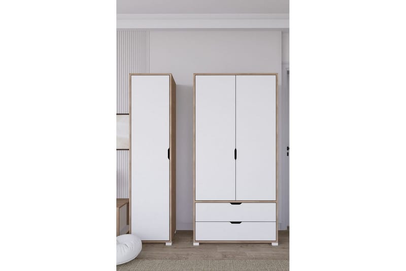 Nordhs Garderobsskåp 130x183 cm - Valnöt - Förvaring - Skåp - Garderobsskåp