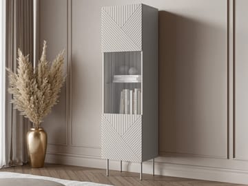 Norrs Vitrinskåp 51 cm - beige - Förvaring - Skåp - Vitrinskåp
