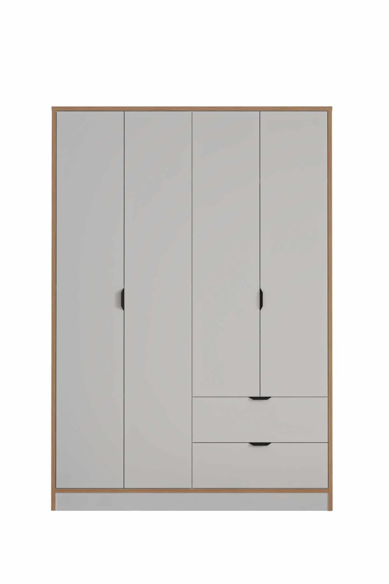 Olyros Garderob 145x182 cm - Vit - Förvaring - Skåp - Garderobsskåp