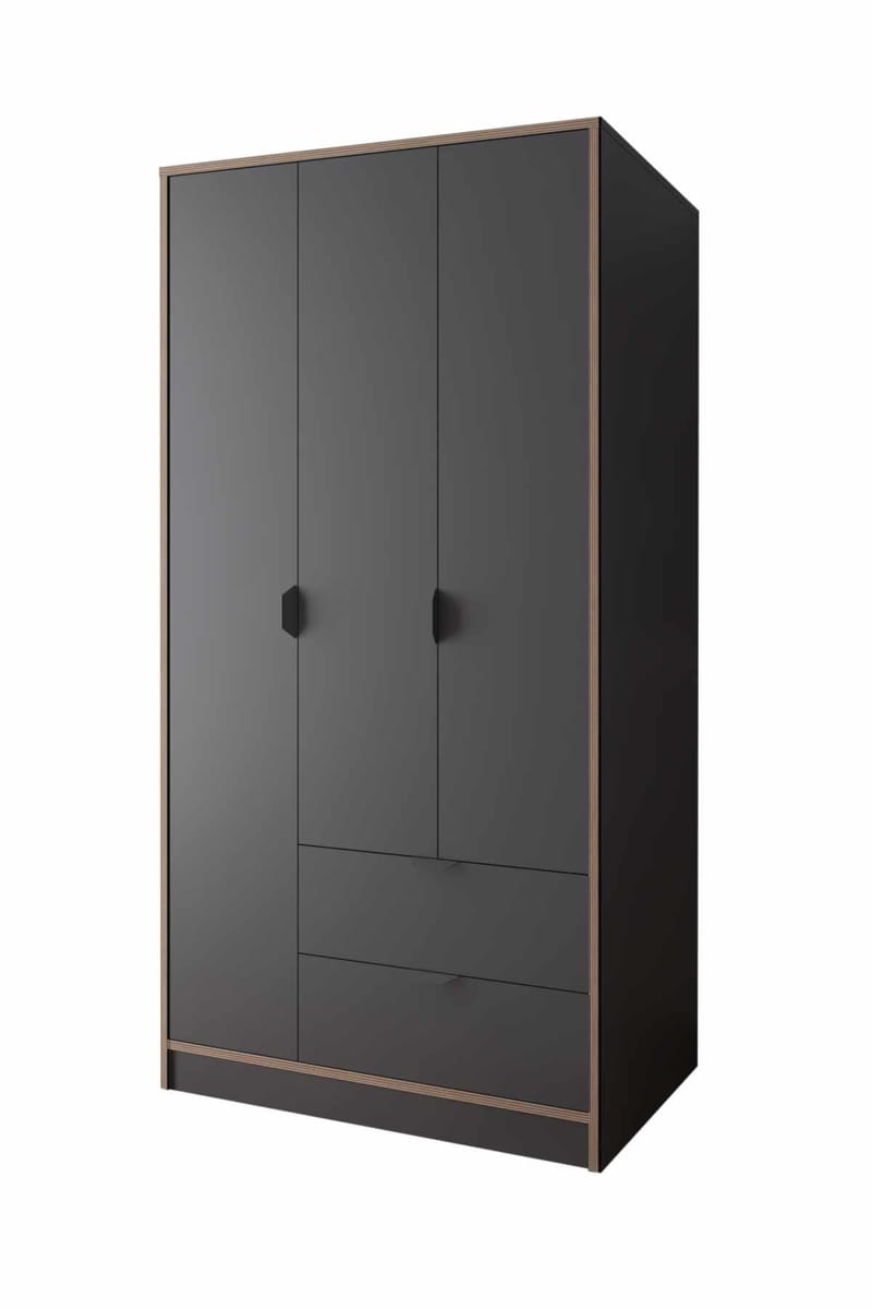 Olyros Garderob 97x182 cm - Antracit - Förvaring - Skåp - Garderobsskåp