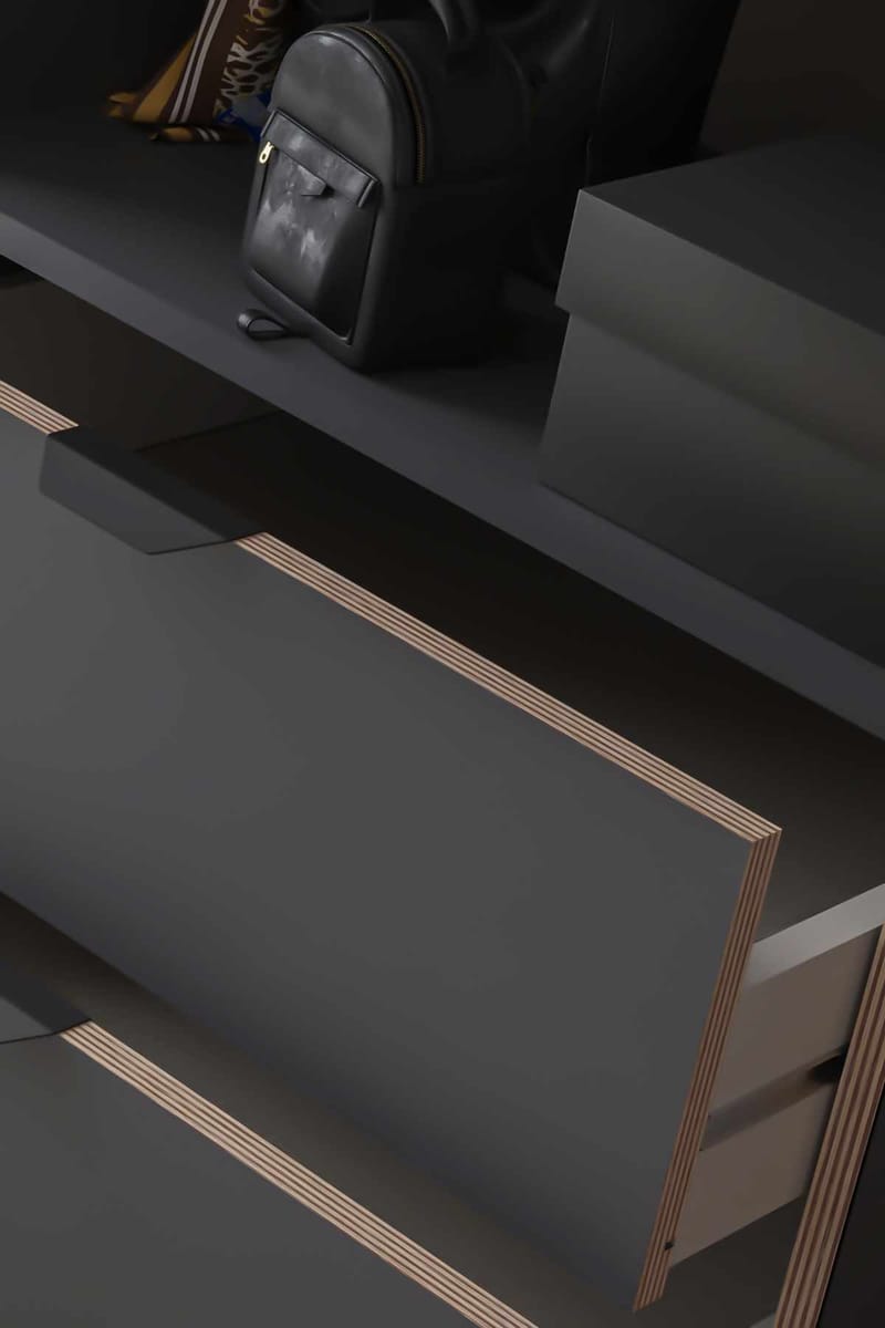 Olyros Garderob 97x182 cm - Antracit - Förvaring - Skåp - Garderobsskåp