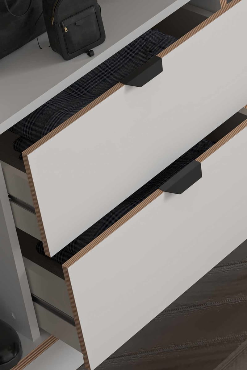 Olyros Garderob 97x182 cm - Vit - Förvaring - Skåp - Garderobsskåp