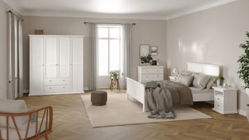 Paris Garderob med 4 dörrar och 2 lådor 181x61x201 cm - Förvaring - Skåp - Garderobsskåp