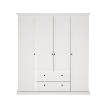 Paris Garderob med 4 dörrar och 2 lådor 181x61x201 cm - Förvaring - Skåp - Garderobsskåp