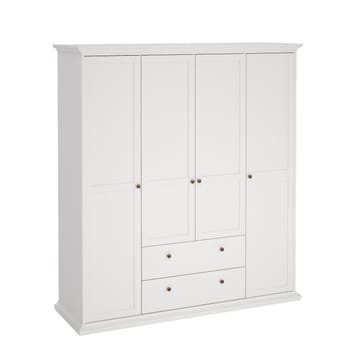 Paris Garderob med 4 dörrar och 2 lådor 181x61x201 cm - Förvaring - Skåp - Garderobsskåp