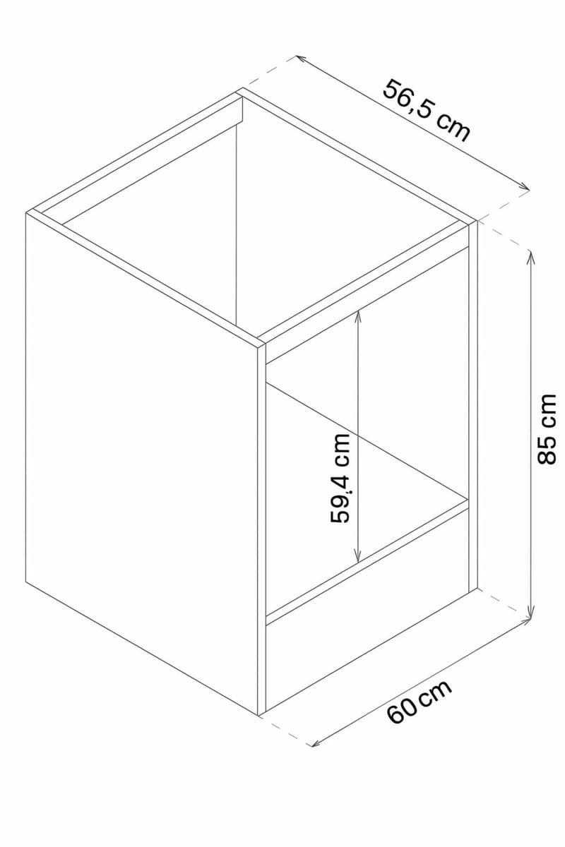 Ryrhyrdhonar Ugnsskåp 60x85x56,5 cm - Furu - Förvaring - Skåp - Köksskåp