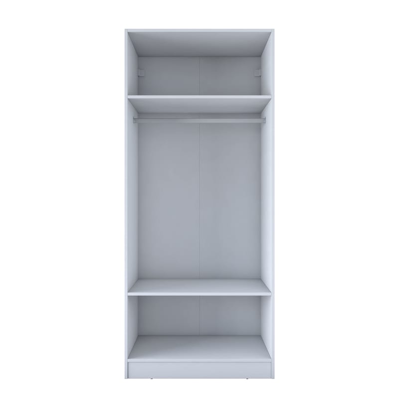 Sarnor Garderob 90x210x57,5 cm - Vit - Förvaring - Skåp - Garderobsskåp
