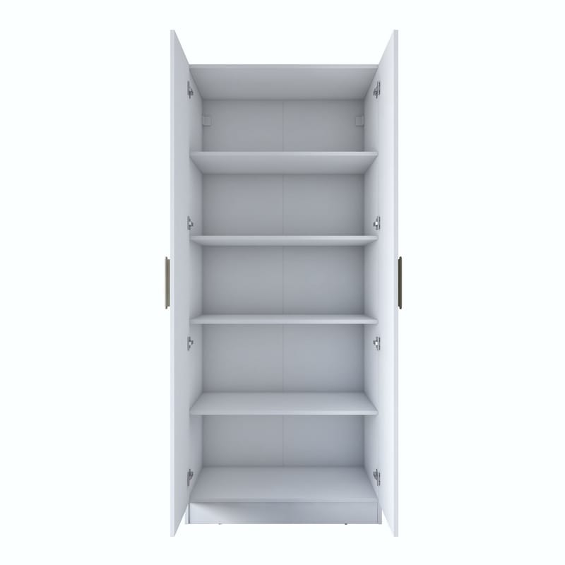 Sarnor Garderob 90x210x57,5 cm - Vit - Förvaring - Skåp - Garderobsskåp