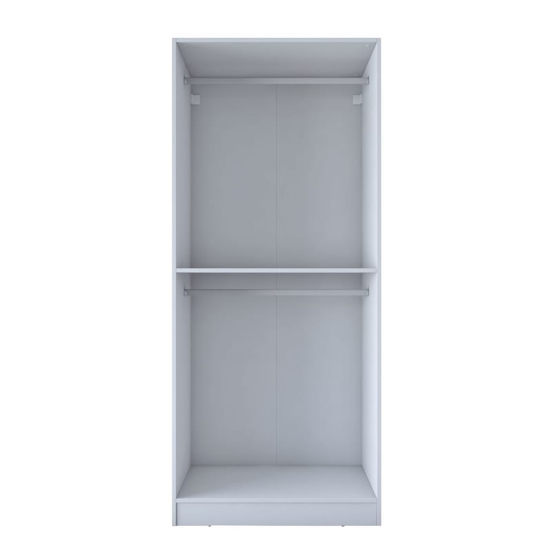 Sarnor Garderob 90x210x57,5 cm - Vit - Förvaring - Skåp - Garderobsskåp