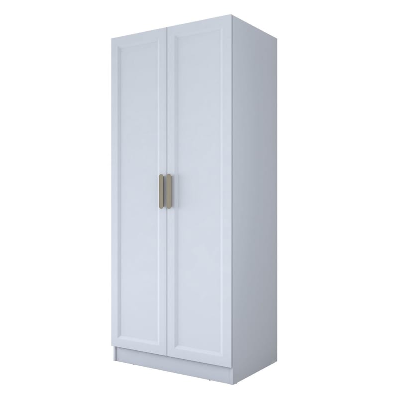 Sarnor Garderob 90x210x57,5 cm - Vit - Förvaring - Skåp - Garderobsskåp