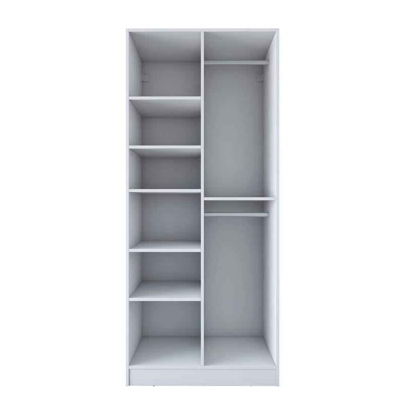 Sarnor Garderob 90x210x57,5 cm - Vit - Förvaring - Skåp - Garderobsskåp