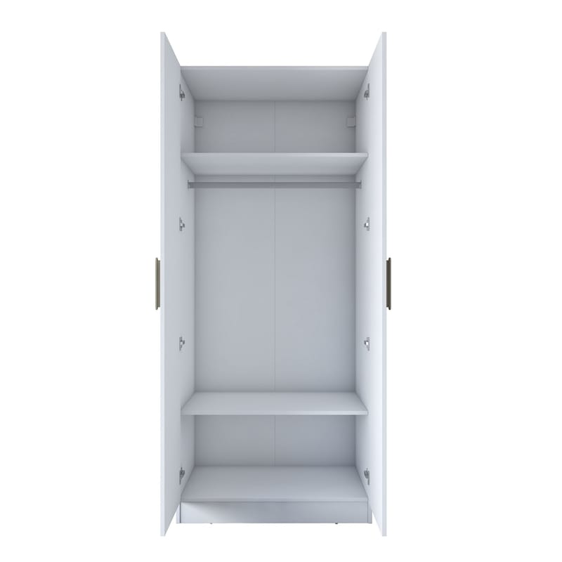 Sarnor Garderob 90x210x57,5 cm - Vit - Förvaring - Skåp - Garderobsskåp
