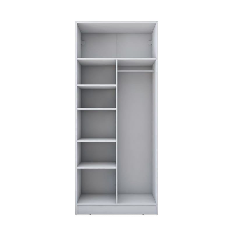 Sarnor Garderob 90x210x57,5 cm - Vit - Förvaring - Skåp - Garderobsskåp