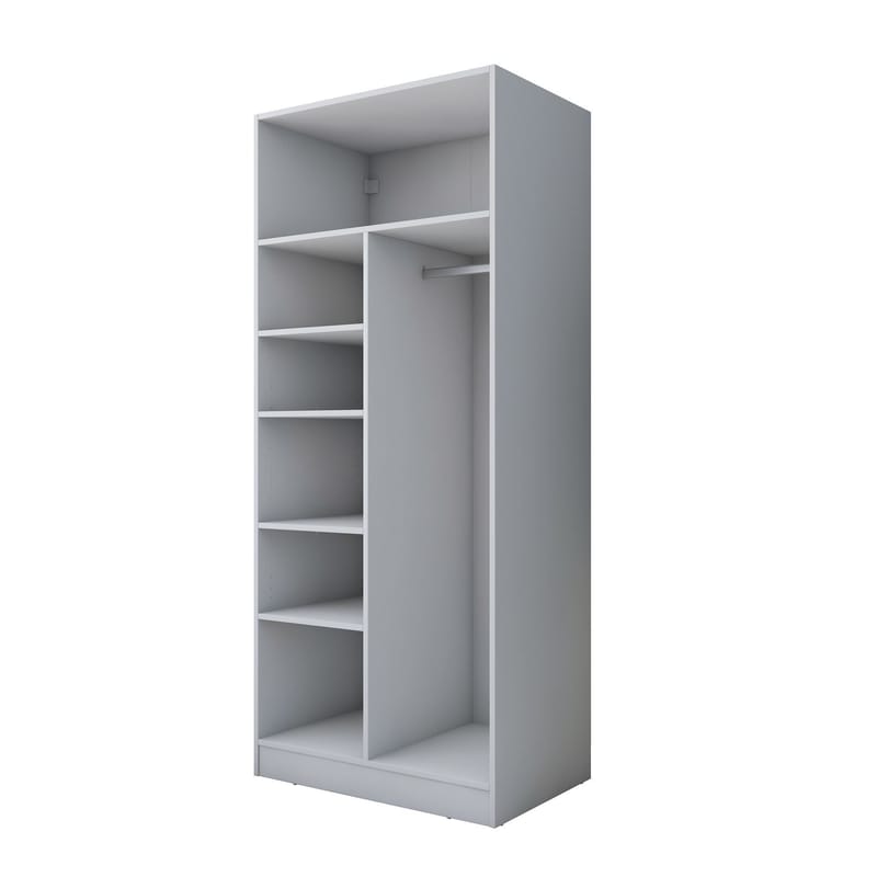 Sarnor Garderob 90x210x57,5 cm - Vit - Förvaring - Skåp - Garderobsskåp