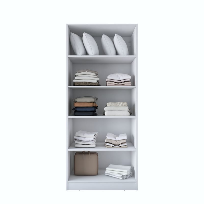 Sarnor Garderob 90x210x57,5 cm - Vit - Förvaring - Skåp - Garderobsskåp