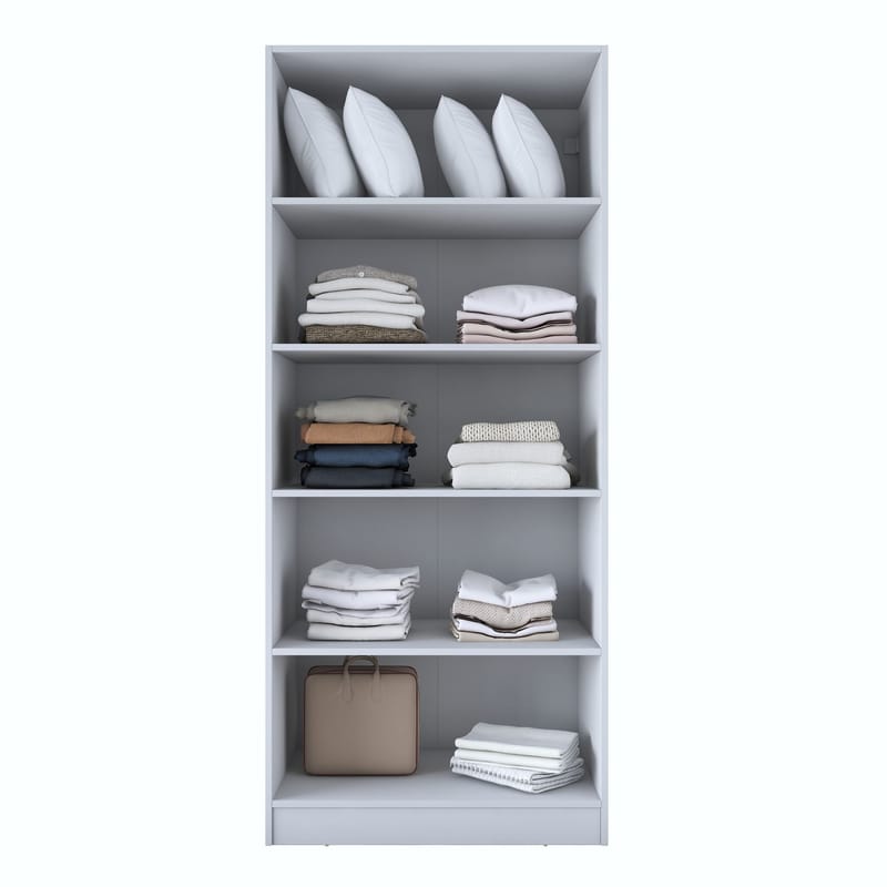 Sarnor Garderob 90x210x57,5 cm - Vit - Förvaring - Skåp - Garderobsskåp