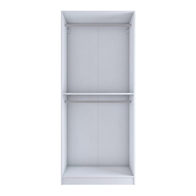 Sarnor Garderob 90x210x57,5 cm - Vit - Förvaring - Skåp - Garderobsskåp