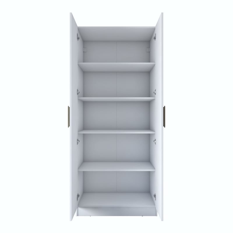 Sarnor Garderob 90x210x57,5 cm - Vit - Förvaring - Skåp - Garderobsskåp