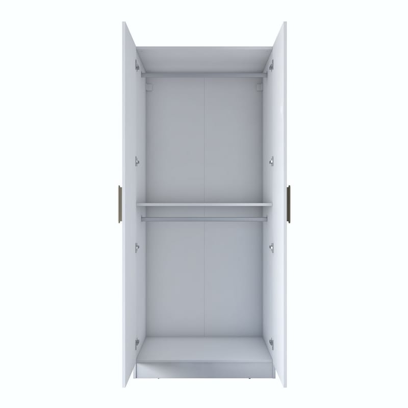 Sarnor Garderob 90x210x57,5 cm - Vit - Förvaring - Skåp - Garderobsskåp