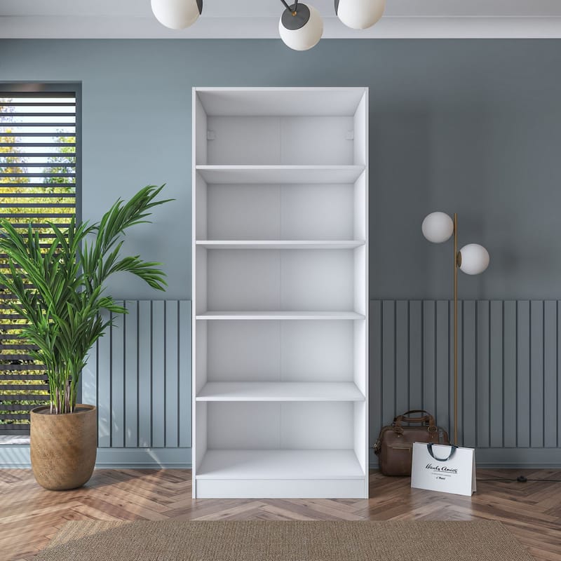 Sarnor Garderob 90x210x57,5 cm - Vit - Förvaring - Skåp - Garderobsskåp
