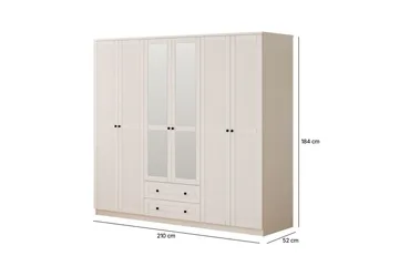 Savon Garderobsskåp 210x184 cm - Matt Vit - Förvaring - Skåp - Garderobsskåp