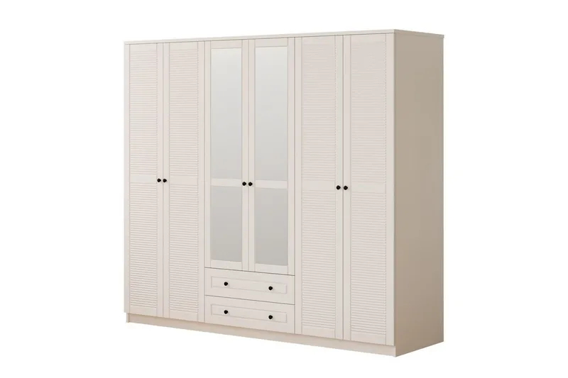 Savon Garderobsskåp 210x184 cm - Matt Vit - Förvaring - Skåp - Garderobsskåp