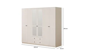 Savon Garderobsskåp 210x210 cm - Matt Vit - Förvaring - Skåp - Garderobsskåp
