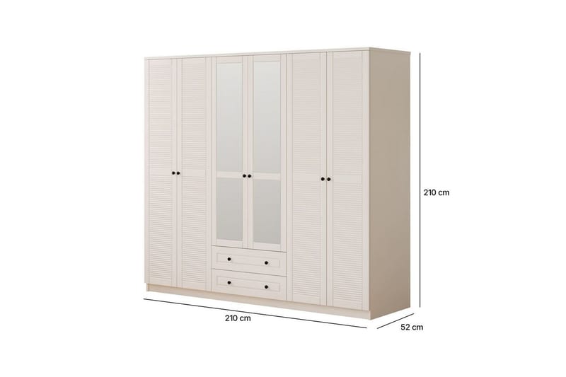 Savon Garderobsskåp 210x210 cm - Matt Vit - Förvaring - Skåp - Garderobsskåp