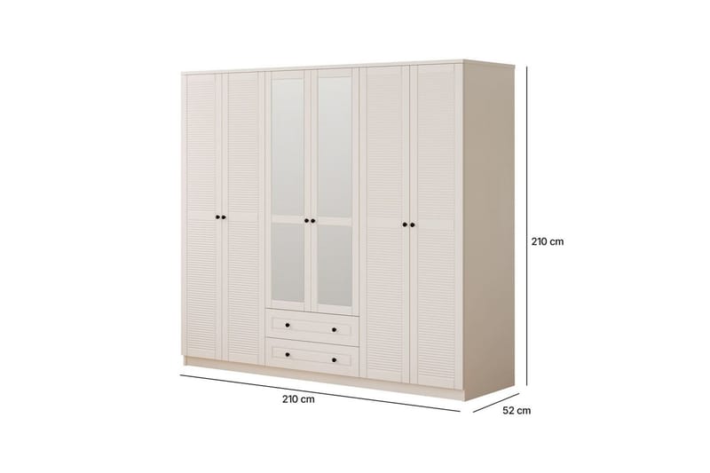 Savon Garderobsskåp 210x210 cm - Matt Vit - Förvaring - Skåp - Garderobsskåp