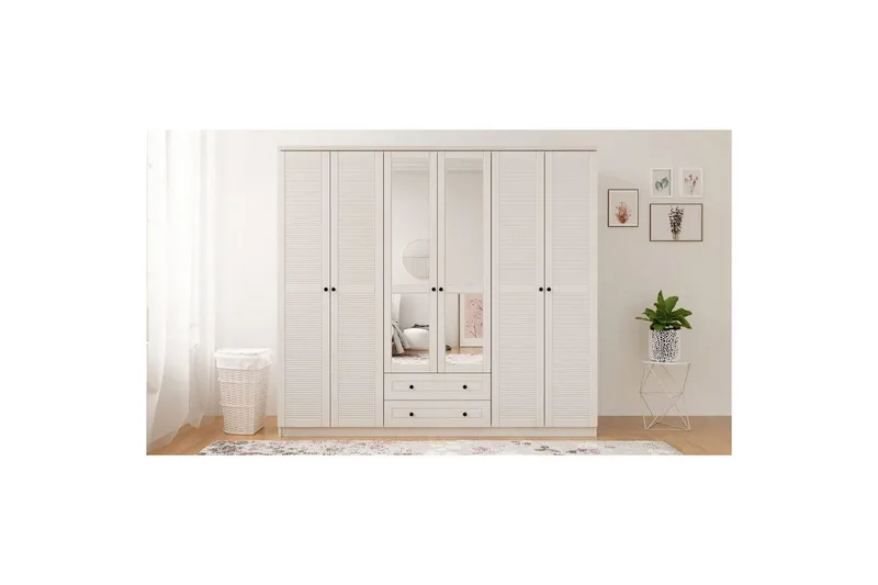 Savon Garderobsskåp 210x210 cm - Matt Vit - Förvaring - Skåp - Garderobsskåp