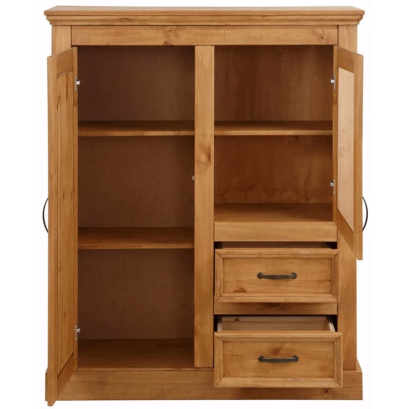 Selma Högskåp 100x120 cm - Betsad/vaxad - Förvaring - Skåp - Vitrinskåp