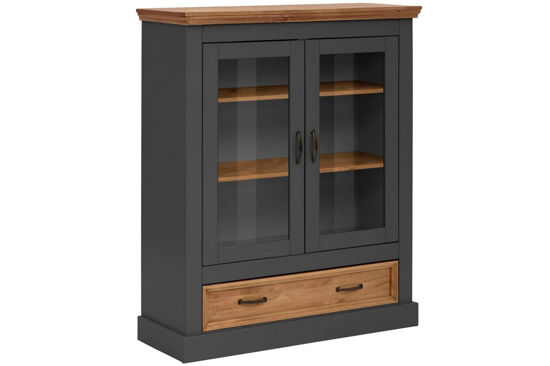 selma vitrinskåp 100x120 cm - grå