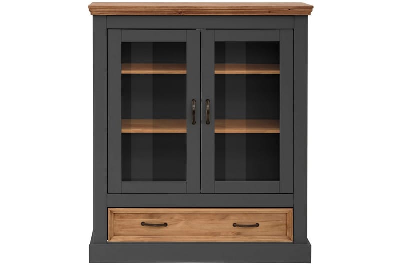 Selma Vitrinskåp 100x120 cm - Grå - Förvaring - Skåp - Vitrinskåp