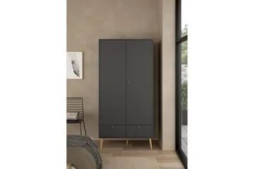 Shinta Garderobdsskåp 99x200 cm - Grå - Förvaring - Sko- & klädförvaring - Skoförvaring - Skoskåp